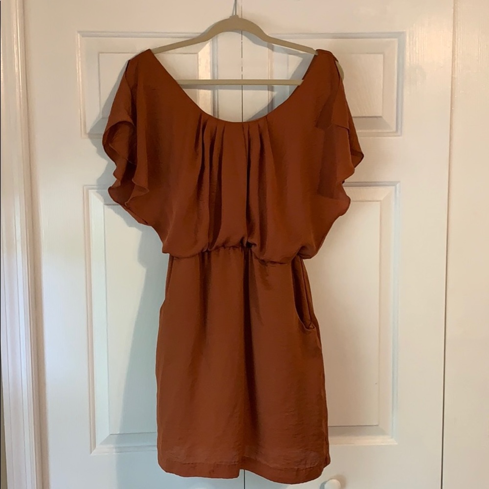 Copper dress with pockets